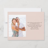 Elegante Roze Gouden Glitter Script Gouden Hart Fo Bedankkaart (Achterkant)