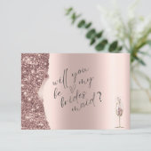 Elegante Roze Gouden Glitter Script Kaart (Staand voorkant)