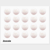 Elegante Roze Gouden Gradiënt Bruidsdouche Ronde Sticker (Vel)