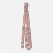Elegante roze gouden halsband met roze glitters stropdas (Achterkant)