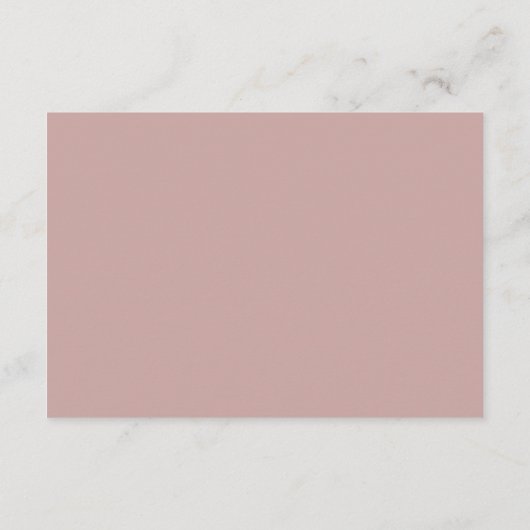 Elegante Roze Gouden & Kalligrafie Huwelijksdetail Informatiekaartje (Achterkant)