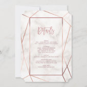 Elegante Roze Gouden Kippen Weekend Bachelorette F Kaart (Achterkant)