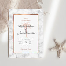 Elegante Roze Gouden Koperen Marmeren Palmboom Bru