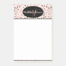 Elegante roze gouden letters op zwart notitieboek