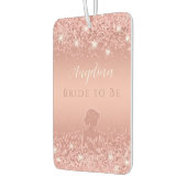 Elegante Roze Gouden Luxe Glans Bruidsmeisjesfeest Luchtverfrisser (Links)