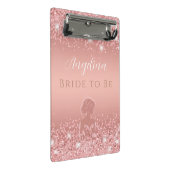 Elegante Roze Gouden Luxe Glans Bruidsmeisjesfeest Mini Klembord (Schuin)