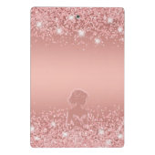 Elegante Roze Gouden Luxe Glans Bruidsmeisjesfeest Mini Klembord (Achterkant)