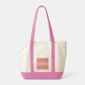 Elegante Roze Gouden Luxe Glans Bruidsmeisjesfeest Tote Bag (Achterkant)
