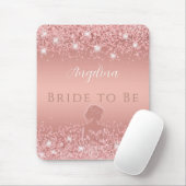 Elegante Roze Gouden Luxe Glans Bruidsmeisjeshower Muismat (Met muis)