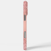 Elegante Roze Gouden Luxe Glans Monogram  Case-Mate iPhone Case (Achterkant / Rechts)