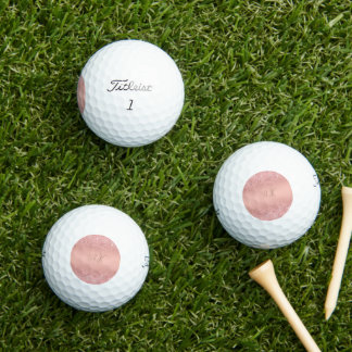 Elegante Roze Gouden Luxe Glans Monogram Golfballen