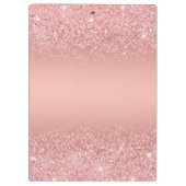 Elegante Roze Gouden Luxe Glans Monogram Klembord (Achterkant)