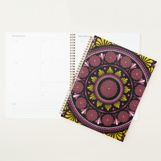 Elegante Roze Gouden Mandala, Boho Zen Dot Art Flo Planner (Display)
