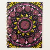 Elegante Roze Gouden Mandala, Boho Zen Dot Art Flo Planner (Voorkant)