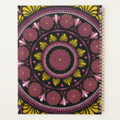 Elegante Roze Gouden Mandala, Boho Zen Dot Art Flo Planner (Achterkant)