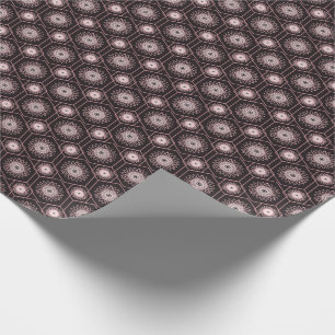 Elegante Roze Gouden Mandala Geometrisch Cadeaupapier