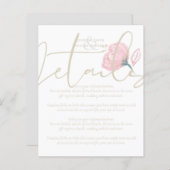 Elegante Roze Gouden Moderne Trouw Bruiloft (Voorkant / Achterkant)