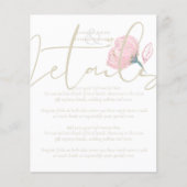 Elegante Roze Gouden Moderne Trouw Bruiloft (Voorkant)