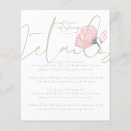 Elegante Roze Gouden Moderne Trouw Bruiloft