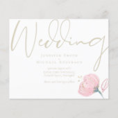 Elegante Roze Gouden Moderne Trouw Bruiloft Glans (Voorkant)