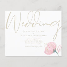 Elegante Roze Gouden Moderne Trouw Bruiloft Glans