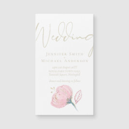 Elegante Roze Gouden Moderne Trouw Bruiloft Glans