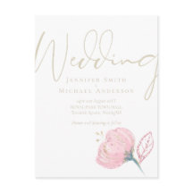 Elegante Roze Gouden Moderne Trouw Bruiloft Glans
