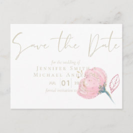 Elegante Roze Gouden Moderne Trouw Bruiloftssparke Briefkaart
