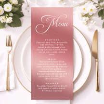 Elegante Roze Gouden Moderne Trouwdiner