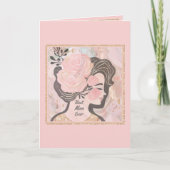 Elegante Roze Gouden Moederdag Keepsake Kaart (Voorkant)