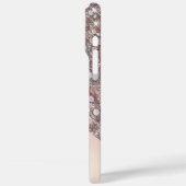 Elegante Roze Gouden Monogram Case-Mate iPhone Case (Achterkant / Links)