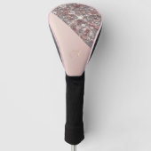 Elegante roze gouden monogram knoop golfheadcover (Voorkant)