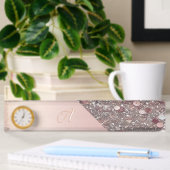 Elegante Roze Gouden Monogram Naambordje
