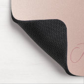 Elegante Roze Gouden Monogram Planner Muismat (Hoek)