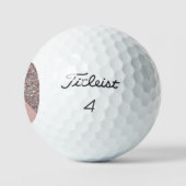 Elegante roze gouden monogramknop golfballen (Logo)