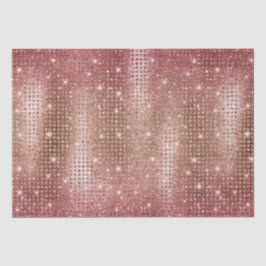Elegante Roze Gouden Mosaïek Metaalglans Tissuepapier