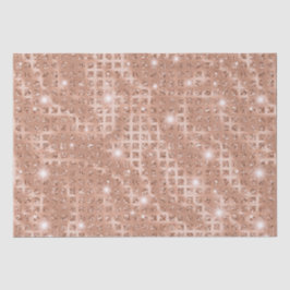 Elegante Roze Gouden Mozaïek Metallic Glitter Tissuepapier