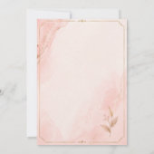 Elegante Roze & Gouden Oefendiner Uitnodiging (Achterkant)
