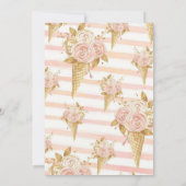 Elegante Roze Gouden Pioen Bloemige Bruidsdouche Kaart (Achterkant)