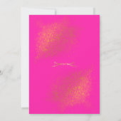 Elegante Roze & Gouden Save the Date Kaart (Achterkant)