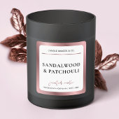 Elegante roze gouden script minimale moderne kaars vierkante sticker