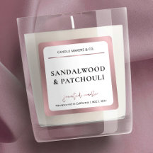 Elegante roze gouden script minimale moderne kaars