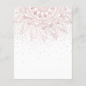 Elegante Roze Gouden Stippen Mandala Flyer (Achterkant)