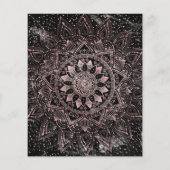 Elegante Roze Gouden Stippen Mandala Marmer Flyer (Achterkant)