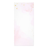 Elegante Roze & Gouden Sweet 16 Menu (Achterkant)