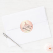 Elegante Roze Gouden Sweet 16 Ronde Sticker (Envelop)