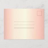 Elegante Roze Gouden Sweet 16 Save The Date Briefkaart (Achterkant)