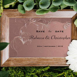 Elegante Roze Gouden Trouw Save the Date Aankondigingskaart