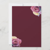 Elegante roze gouden trouwfolie uitnodiging (Achterkant)