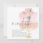 Elegante Roze Gouden Verjaardagstaart 90ste Partij Kaart (Voorkant)